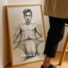 Male Body Illustration Wall Art Printable Clean Poster