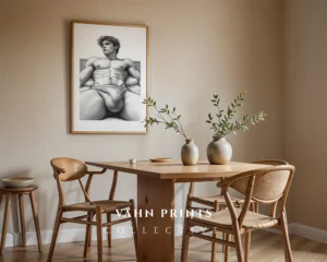 Male Body Outline Wall Art Printable Modern Art