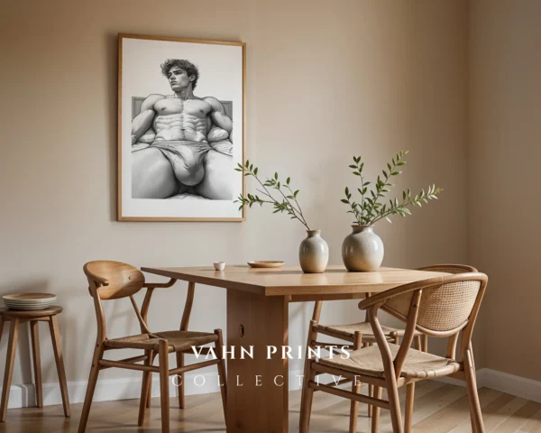 Male Body Outline Wall Art Printable Modern Art