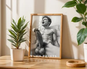 Male Body Abstract Line Wall Art Printable Poster