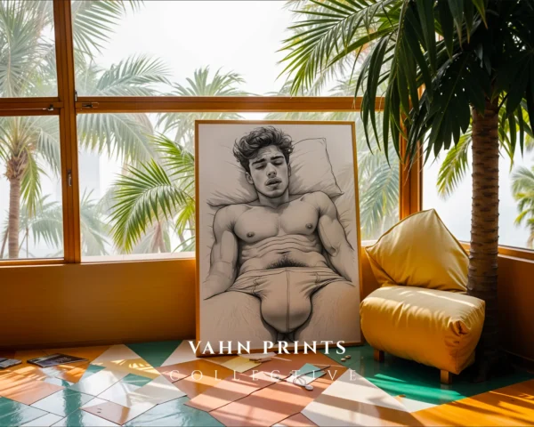 Male Figure Contemporary Wall Art Printable Decor