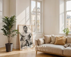 Male Torso Drawing Wall Art Printable Digital Art