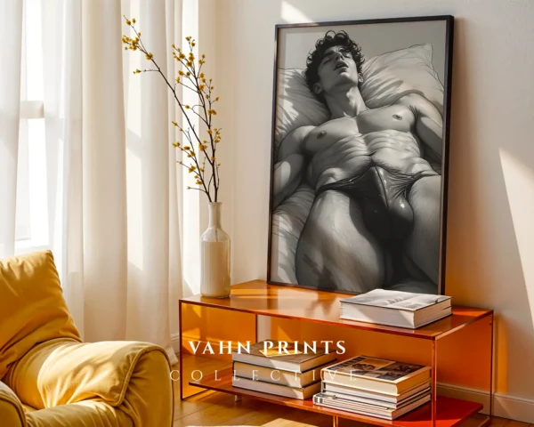 Male Figure Body Art Wall Art Printable Download