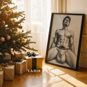 Male Anatomy Line Art Wall Art Printable Poster