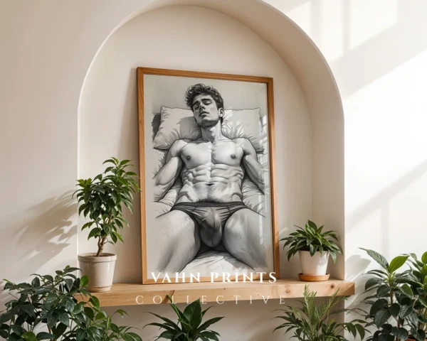 Male Body Study Art Wall Art Printable Download