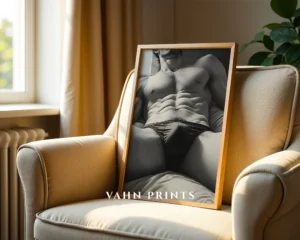 Male Body Sketch Art Wall Art Digital Printable Poster