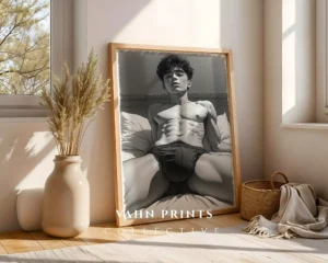 Male Figure Artistic Wall Art Printable Minimal Decor