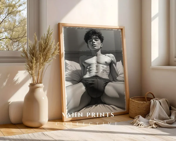 Male Figure Artistic Wall Art Printable Minimal Decor