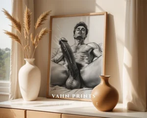 Male Figure Simple Line Wall Art Printable Poster