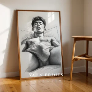 Male Body Modern Illustration Wall Art Printable