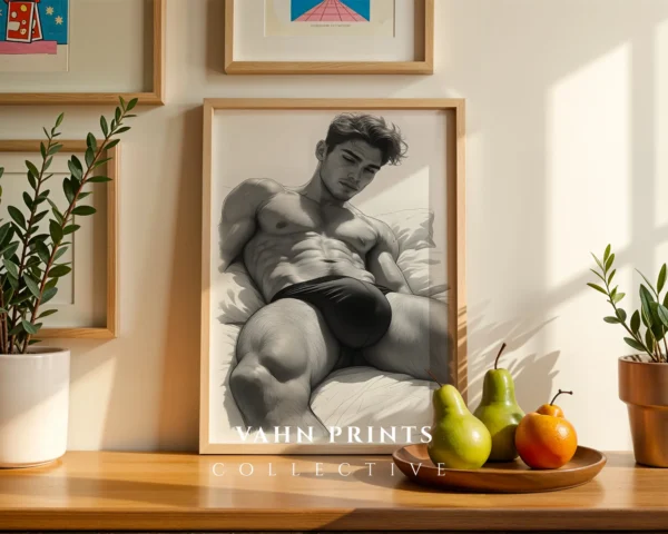 Male Figure Stylish Wall Art Printable Digital Print