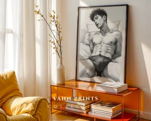 Male Body Artistic Poster Wall Art Digital File