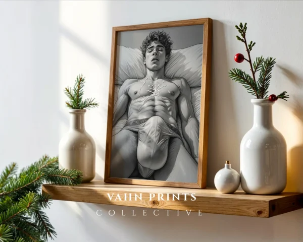 Male Body Abstract Poster Wall Art Digital Printable