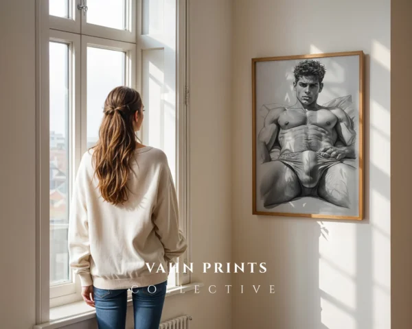 Male Form Stylish Wall Art Printable Modern Art