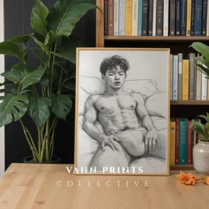 Male Figure Body Illustration Wall Art Printable