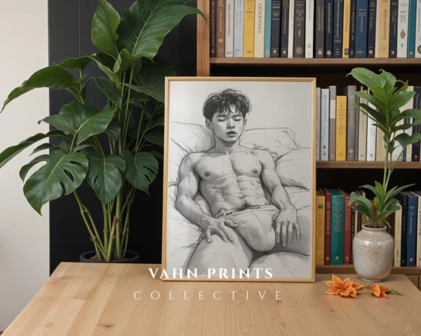 Male Figure Body Illustration Wall Art Printable