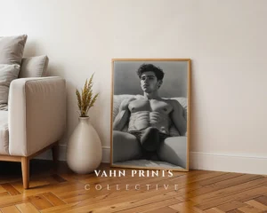 Man Anatomy Wall Art Printable Nude Figure Poster