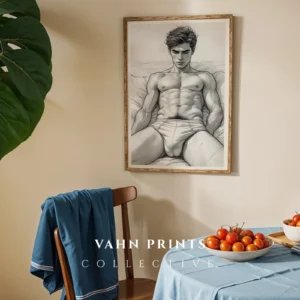 Man Body Sketch Wall Art Printable Artistic Figure