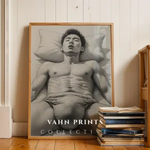 Man Body Art Print Contemporary Masculine Decor