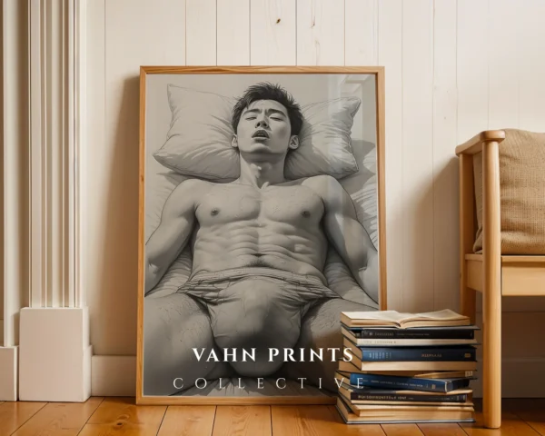 Man Body Art Print Contemporary Masculine Decor