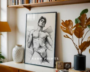Man Anatomy Illustration Wall Art Printable Download