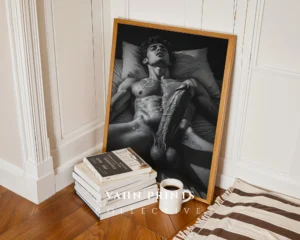 Man Nude Line Art Wall Art Minimal Printable Decor