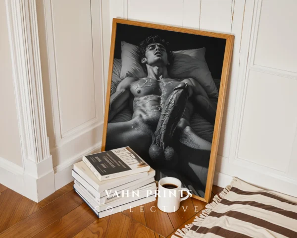 Man Nude Line Art Wall Art Minimal Printable Decor