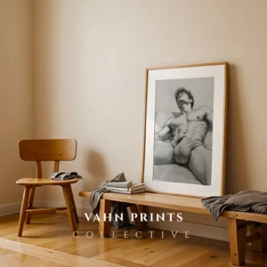 Man Figure Wall Decor Printable Minimal Body Art
