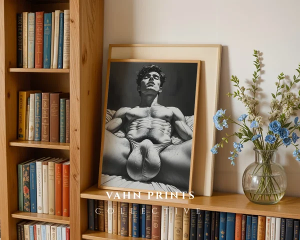 V724c_m1 Man Body Line Drawing Wall Art Printable Modern Print