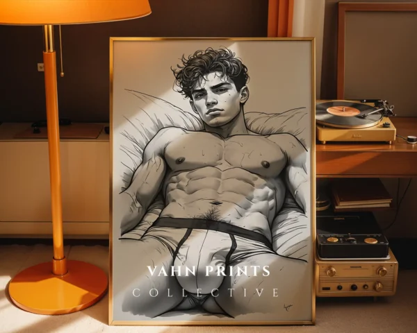 V725c_m1 Man Figure Artwork Wall Art Digital Download Poster