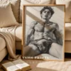 Man Nude Sketch Wall Art Printable Minimalist Decor