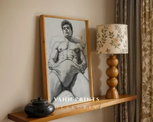 Man Body Illustration Wall Art Printable Clean Poster