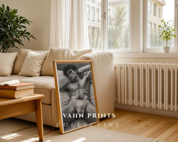 V746c_m1 Man Body Outline Wall Art Printable Modern Art