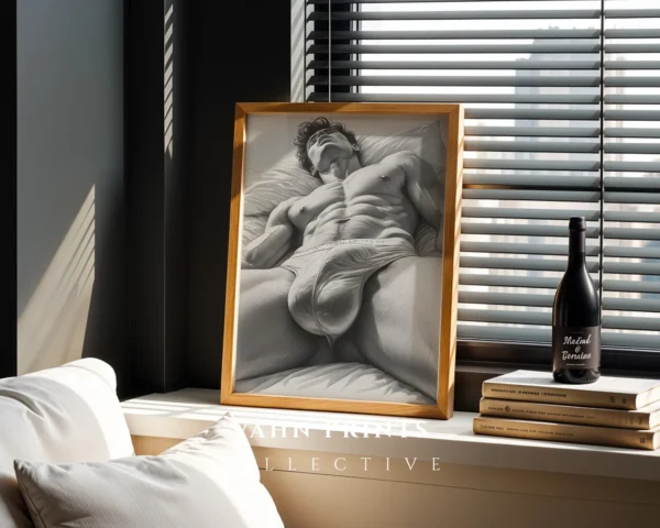 Man Body Abstract Line Wall Art Printable Poster