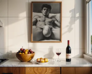 Man Body Silhouette Wall Art Printable Modern Print