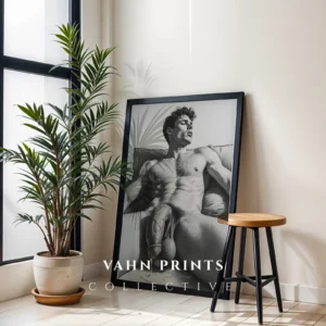 Man Torso Drawing Wall Art Printable Digital Art