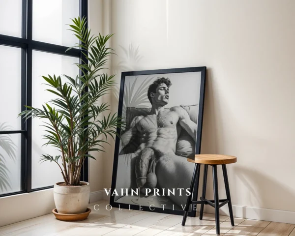 V752c_m1 Man Torso Drawing Wall Art Printable Digital Art