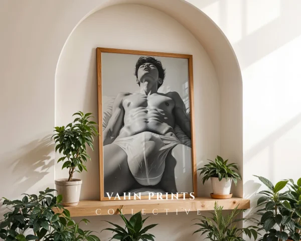 Man Figure Clean Line Wall Art Printable Poster