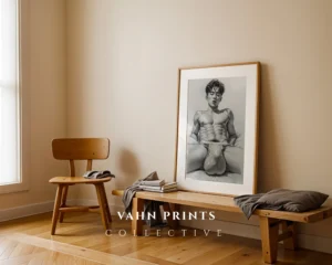 Man Nude Minimal Wall Art Printable Modern Decor