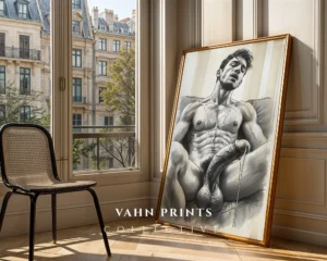 Man Anatomy Line Art Wall Art Printable Poster