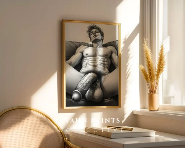 V759c_m1 Man Figure Outline Wall Art Digital Download Print