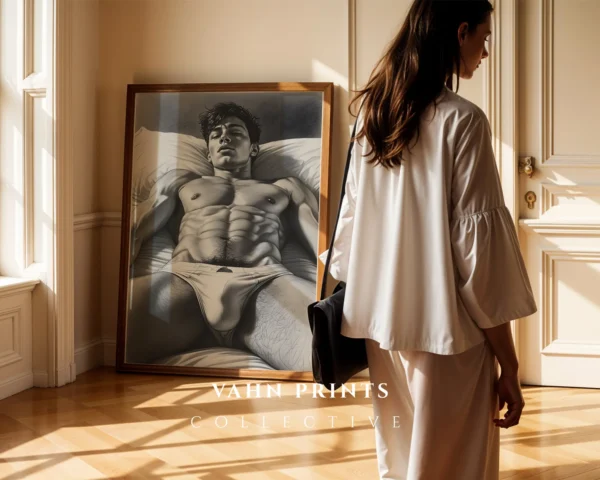 Man Torso Abstract Wall Art Printable Modern Poster