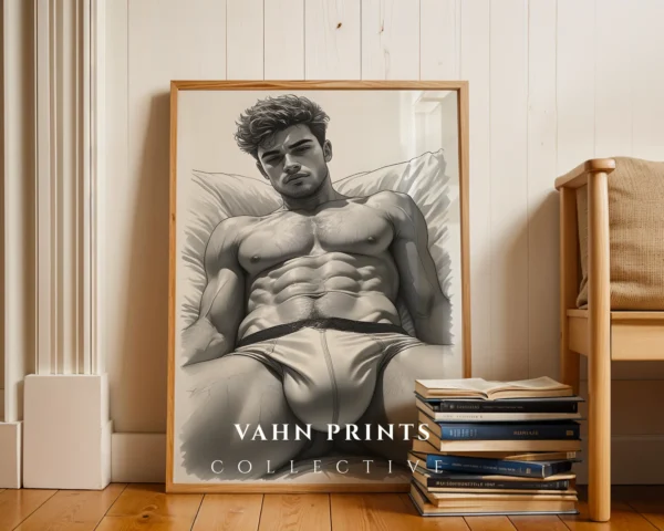 V771c_m1 Man Figure Abstract Wall Art Printable Modern Decor