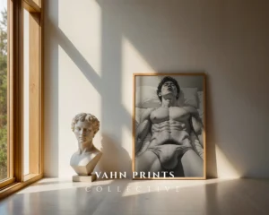 V772c_m1 Man Torso Illustration Art Wall Art Download