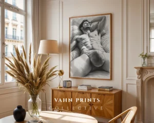 Man Figure Simple Line Wall Art Printable Poster