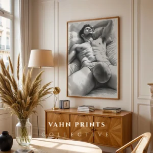 Man Figure Simple Line Wall Art Printable Poster