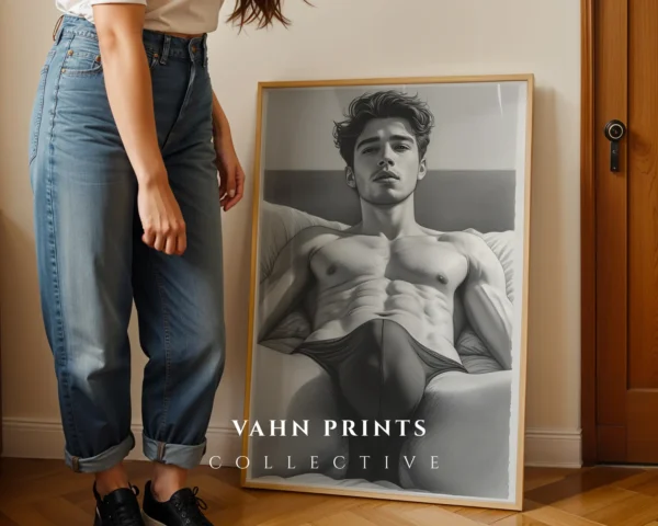 Man Nude Body Art Wall Art Digital Download