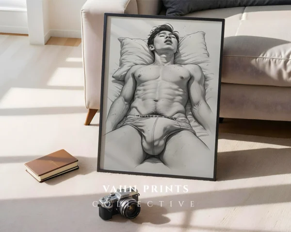 Man Body Modern Illustration Wall Art Printable