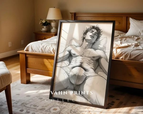 V782c_m1 Man Figure Minimal Wall Art Printable Instant Download