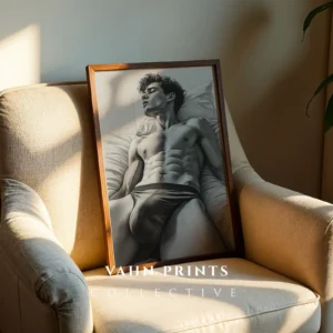 Man Figure Masculine Wall Art Printable Download Poster